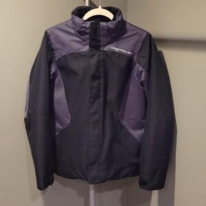 Obermeyer Big Girl's Sara Ski Jacket Winter Coat, Size XL, Gray and Black